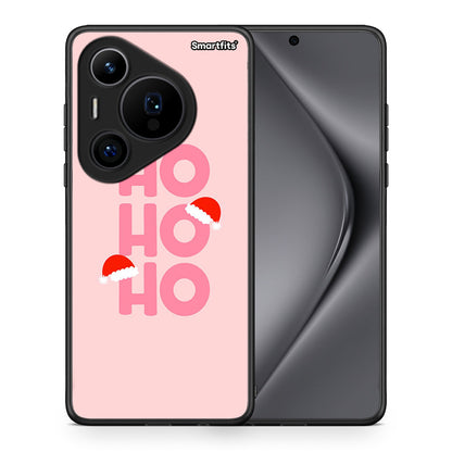 Θήκη Huawei Pura 70 Pro / 70 Pro+ Xmas Ho Ho Ho από τη Smartfits με σχέδιο στο πίσω μέρος και μαύρο περίβλημα | Huawei Pura 70 Pro / 70 Pro+ Xmas Ho Ho Ho case with colorful back and black bezels