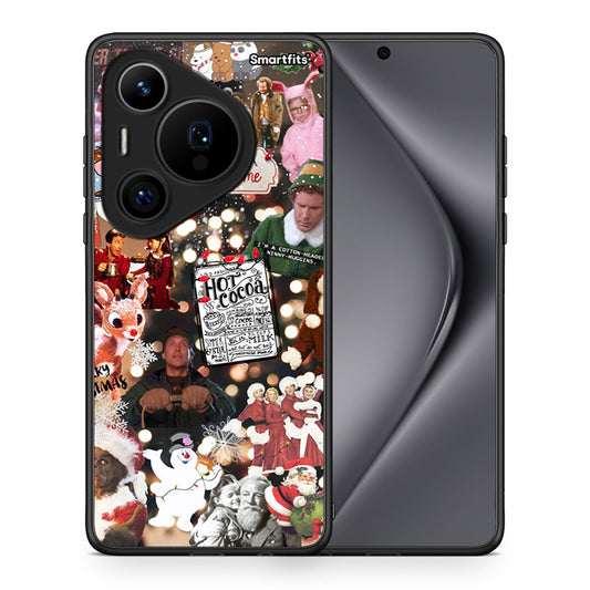 Θήκη Huawei Pura 70 Pro / 70 Pro+ Xmas Movies από τη Smartfits με σχέδιο στο πίσω μέρος και μαύρο περίβλημα | Huawei Pura 70 Pro / 70 Pro+ Xmas Movies case with colorful back and black bezels