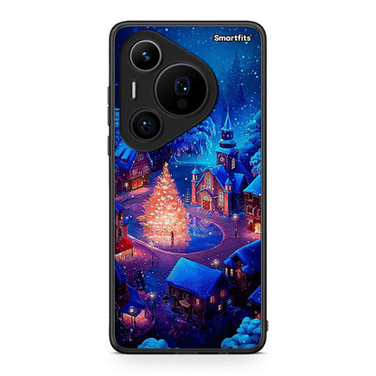 Huawei Pura 70 Pro / 70 Pro+ Xmas Village θήκη από τη Smartfits με σχέδιο στο πίσω μέρος και μαύρο περίβλημα | Smartphone case with colorful back and black bezels by Smartfits