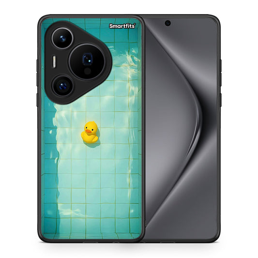 Θήκη Huawei Pura 70 Pro / 70 Pro+ Yellow Duck από τη Smartfits με σχέδιο στο πίσω μέρος και μαύρο περίβλημα | Huawei Pura 70 Pro / 70 Pro+ Yellow Duck case with colorful back and black bezels