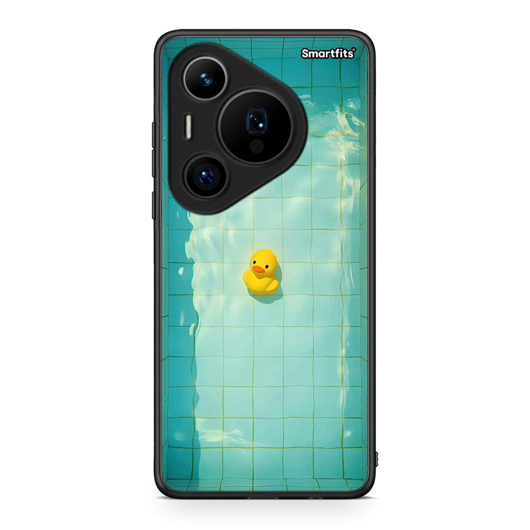 Huawei Pura 70 Pro / 70 Pro+ Yellow Duck θήκη από τη Smartfits με σχέδιο στο πίσω μέρος και μαύρο περίβλημα | Smartphone case with colorful back and black bezels by Smartfits