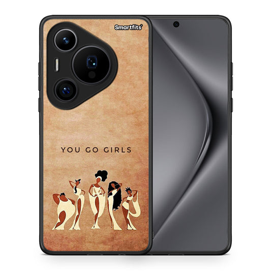 Θήκη Huawei Pura 70 Pro / 70 Pro+ You Go Girl από τη Smartfits με σχέδιο στο πίσω μέρος και μαύρο περίβλημα | Huawei Pura 70 Pro / 70 Pro+ You Go Girl case with colorful back and black bezels