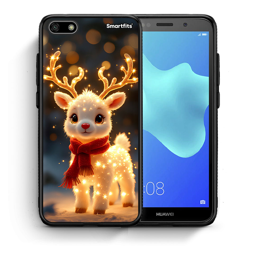 Θήκη Huawei Y5 2018/Honor 7S Christmas Cutie από τη Smartfits με σχέδιο στο πίσω μέρος και μαύρο περίβλημα | Huawei Y5 2018/Honor 7S Christmas Cutie case with colorful back and black bezels