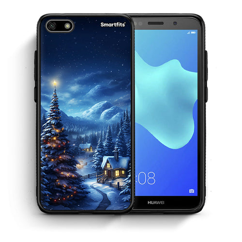 Θήκη Huawei Y5 2018/Honor 7S Christmas Scenery από τη Smartfits με σχέδιο στο πίσω μέρος και μαύρο περίβλημα | Huawei Y5 2018/Honor 7S Christmas Scenery case with colorful back and black bezels