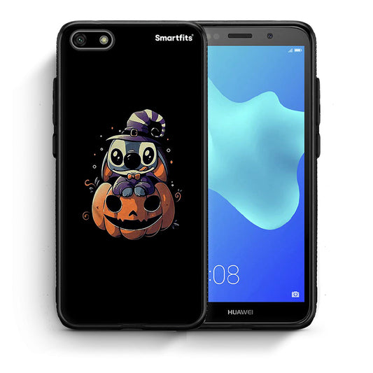 Θήκη Huawei Y5 2018/Honor 7S Halloween Stitch από τη Smartfits με σχέδιο στο πίσω μέρος και μαύρο περίβλημα | Huawei Y5 2018/Honor 7S Halloween Stitch case with colorful back and black bezels