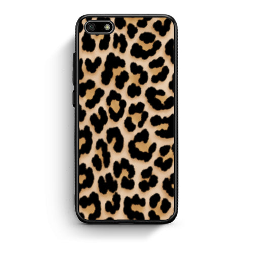 Θήκη Huawei Y5 2018 / Honor 7S Leopard Print Tan Small από τη Smartfits με σχέδιο στο πίσω μέρος και μαύρο περίβλημα | Huawei Y5 2018 / Honor 7S Leopard Print Tan Small case with colorful back and black bezels