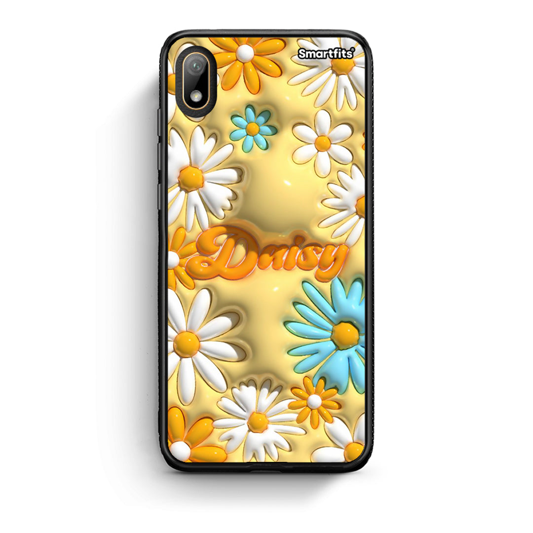 Huawei Y5 2019 Bubble Daisies θήκη από τη Smartfits με σχέδιο στο πίσω μέρος και μαύρο περίβλημα | Smartphone case with colorful back and black bezels by Smartfits