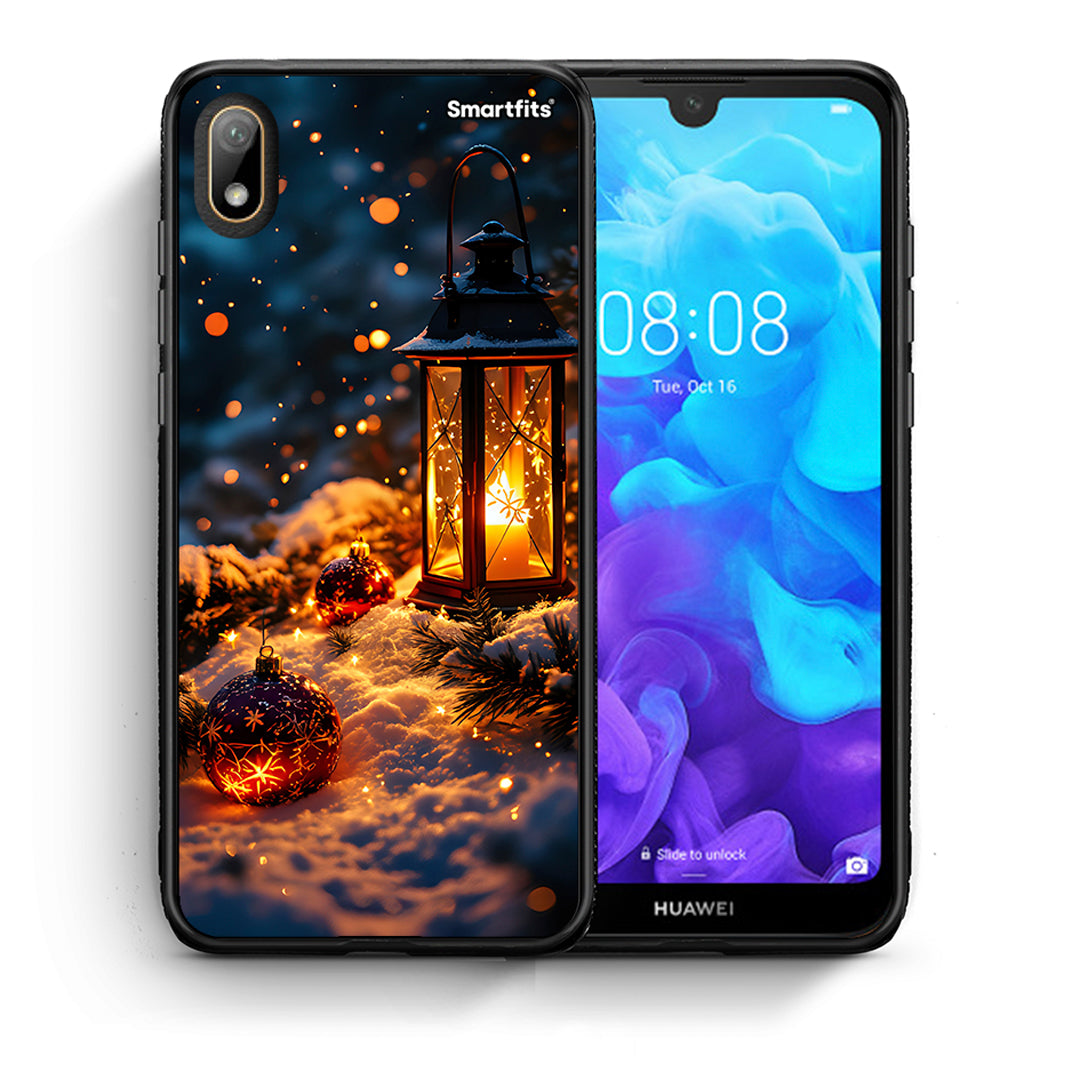 Θήκη Huawei Y5 2019 Christmas Ornaments από τη Smartfits με σχέδιο στο πίσω μέρος και μαύρο περίβλημα | Huawei Y5 2019 Christmas Ornaments case with colorful back and black bezels
