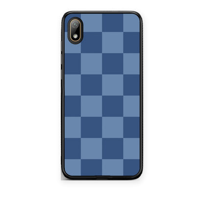 Θήκη Huawei Y5 2019 Denim Blue Checkerboard από τη Smartfits με σχέδιο στο πίσω μέρος και μαύρο περίβλημα | Huawei Y5 2019 Denim Blue Checkerboard case with colorful back and black bezels