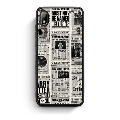 Huawei Y5 2019 Harry Paper θήκη από τη Smartfits με σχέδιο στο πίσω μέρος και μαύρο περίβλημα | Smartphone case with colorful back and black bezels by Smartfits