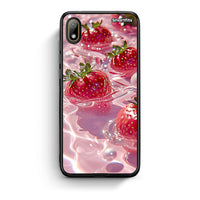 Thumbnail for Huawei Y5 2019 Juicy Strawberries θήκη από τη Smartfits με σχέδιο στο πίσω μέρος και μαύρο περίβλημα | Smartphone case with colorful back and black bezels by Smartfits