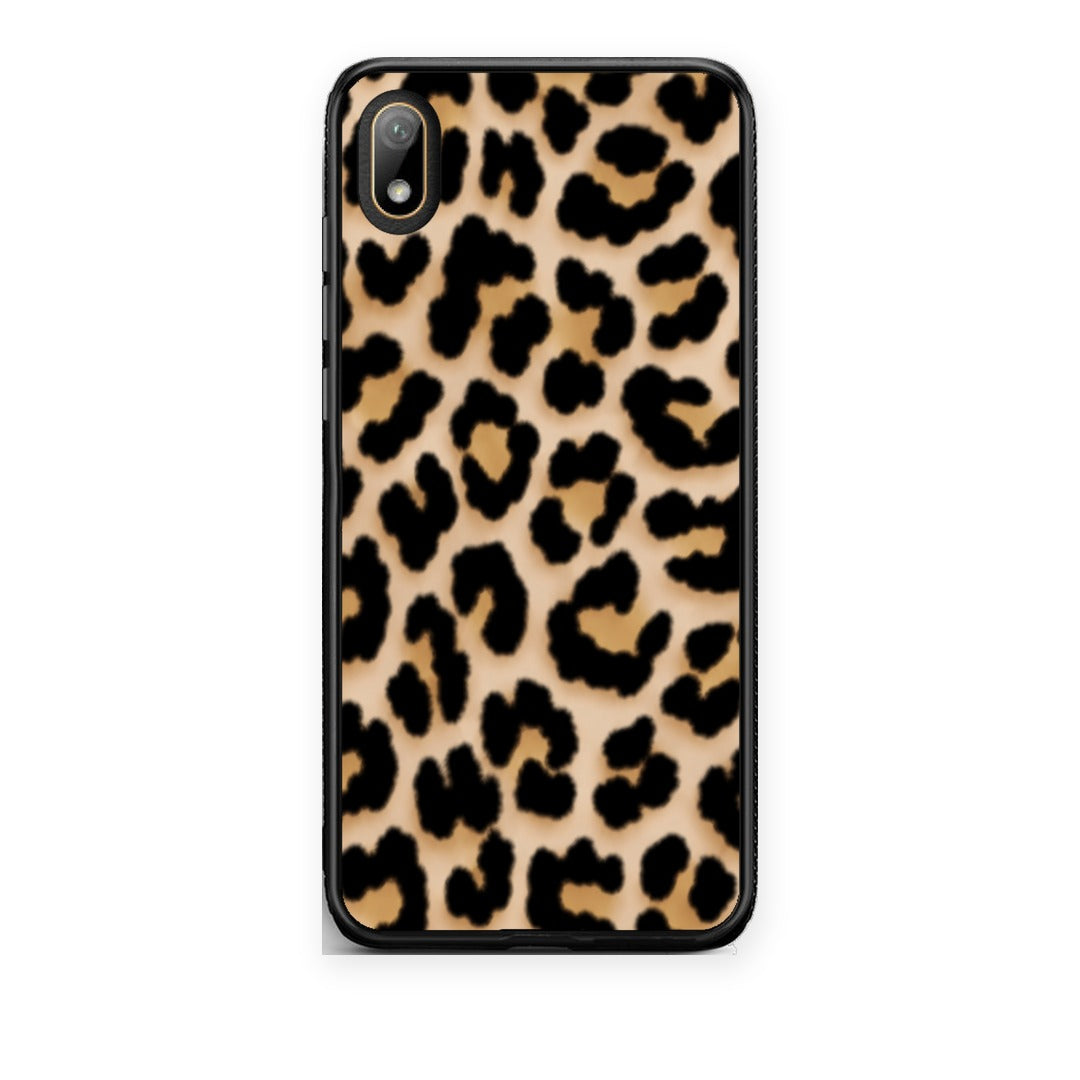 Θήκη Huawei Y5 2019 Leopard Print Tan Small από τη Smartfits με σχέδιο στο πίσω μέρος και μαύρο περίβλημα | Huawei Y5 2019 Leopard Print Tan Small case with colorful back and black bezels