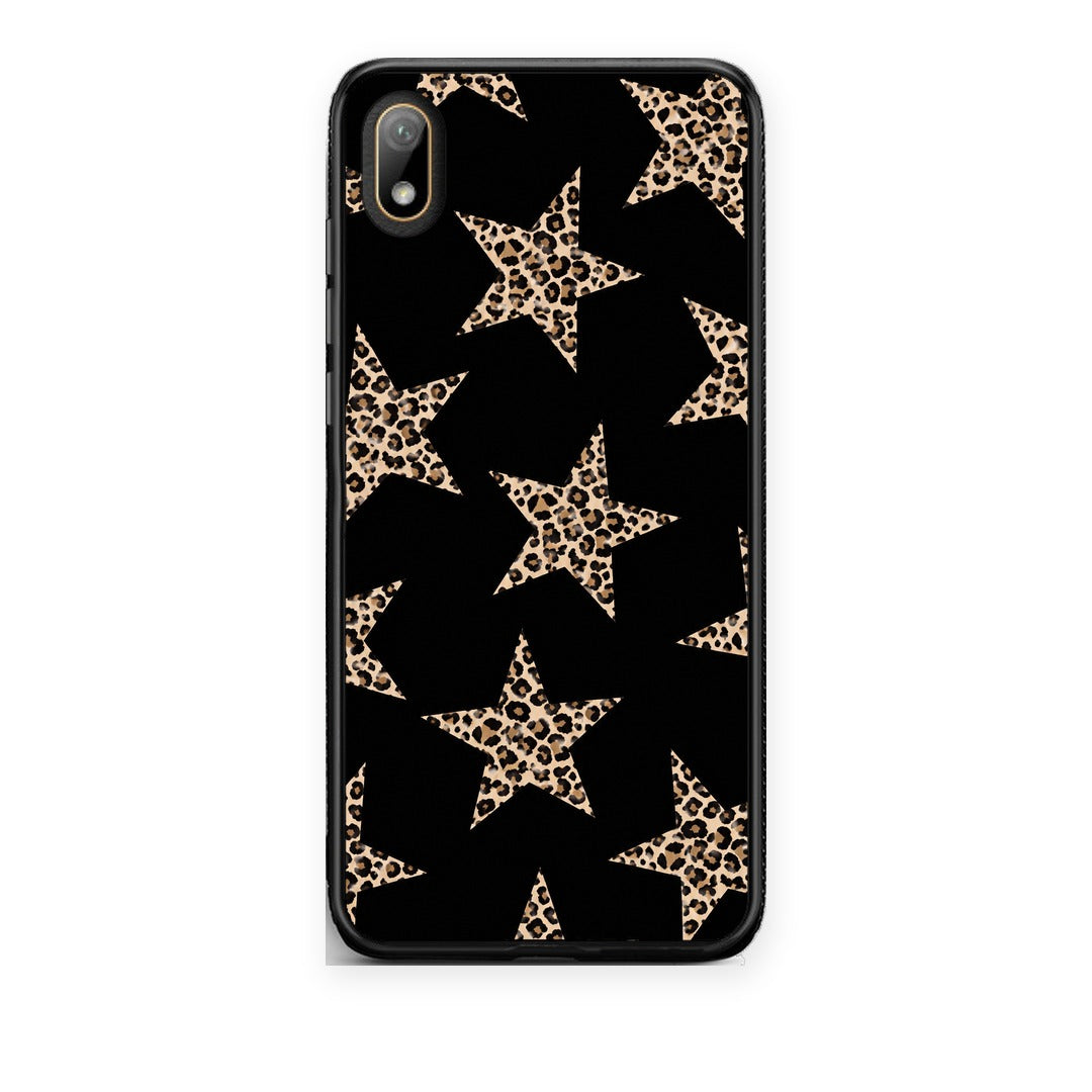 Θήκη Huawei Y5 2019 Leopard Stars on Black από τη Smartfits με σχέδιο στο πίσω μέρος και μαύρο περίβλημα | Huawei Y5 2019 Leopard Stars on Black case with colorful back and black bezels
