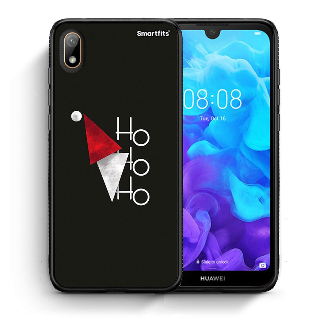 Θήκη Huawei Y5 2019 Minimal Christmas από τη Smartfits με σχέδιο στο πίσω μέρος και μαύρο περίβλημα | Huawei Y5 2019 Minimal Christmas case with colorful back and black bezels
