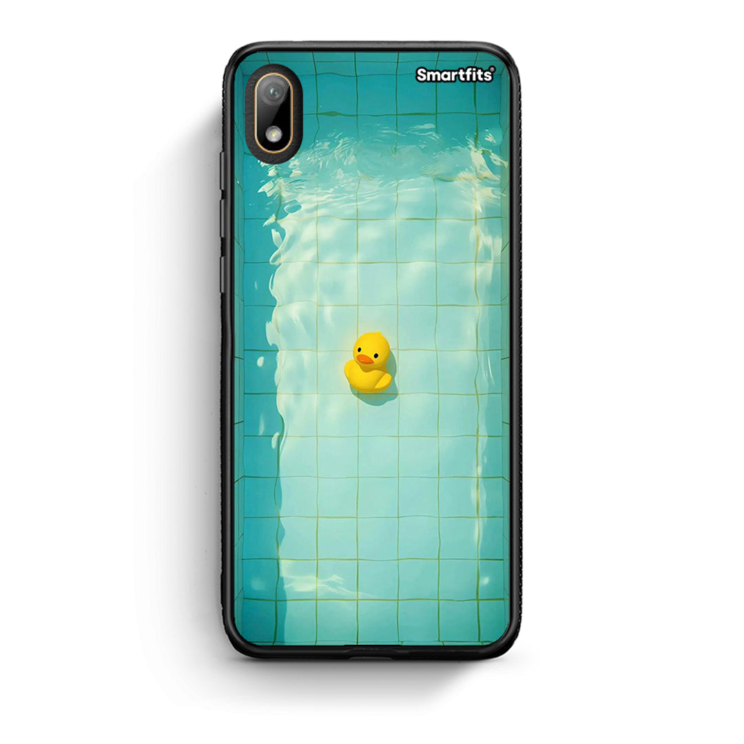 Huawei Y5 2019 Yellow Duck θήκη από τη Smartfits με σχέδιο στο πίσω μέρος και μαύρο περίβλημα | Smartphone case with colorful back and black bezels by Smartfits
