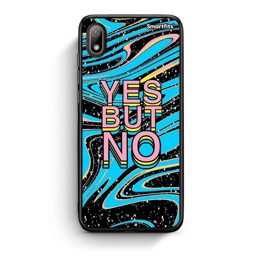 Huawei Y5 2019 Yes But No θήκη από τη Smartfits με σχέδιο στο πίσω μέρος και μαύρο περίβλημα | Smartphone case with colorful back and black bezels by Smartfits