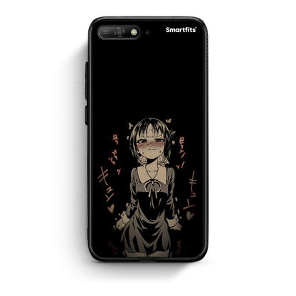 Huawei Y6 2018 Anime Girl θήκη από τη Smartfits με σχέδιο στο πίσω μέρος και μαύρο περίβλημα | Smartphone case with colorful back and black bezels by Smartfits