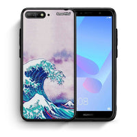 Thumbnail for Θήκη Huawei Y6 2018 Blue Waves από τη Smartfits με σχέδιο στο πίσω μέρος και μαύρο περίβλημα | Huawei Y6 2018 Blue Waves case with colorful back and black bezels