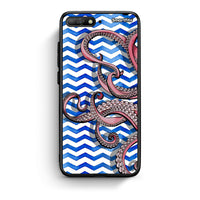 Thumbnail for Huawei Y6 2018 Chevron Devilfish θήκη από τη Smartfits με σχέδιο στο πίσω μέρος και μαύρο περίβλημα | Smartphone case with colorful back and black bezels by Smartfits