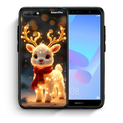 Θήκη Huawei Y6 2018 Christmas Cutie από τη Smartfits με σχέδιο στο πίσω μέρος και μαύρο περίβλημα | Huawei Y6 2018 Christmas Cutie case with colorful back and black bezels