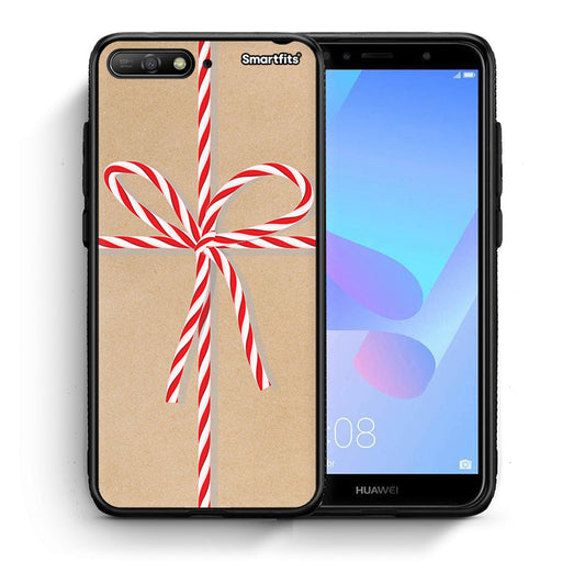 Θήκη Huawei Y6 2018 Christmas Gift από τη Smartfits με σχέδιο στο πίσω μέρος και μαύρο περίβλημα | Huawei Y6 2018 Christmas Gift case with colorful back and black bezels