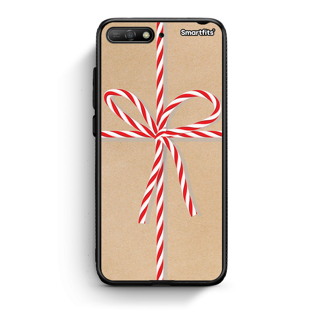 Huawei Y6 2018 Christmas Gift θήκη από τη Smartfits με σχέδιο στο πίσω μέρος και μαύρο περίβλημα | Smartphone case with colorful back and black bezels by Smartfits