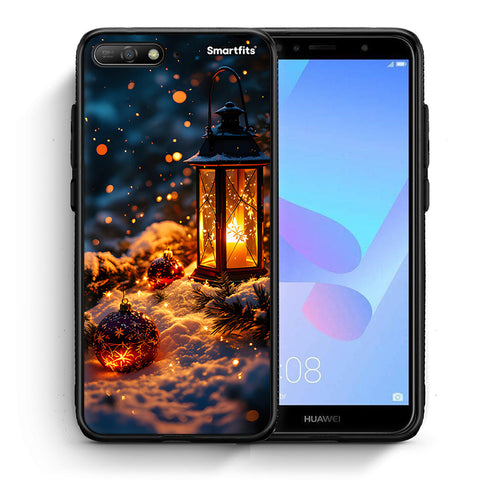 Θήκη Huawei Y6 2018 Christmas Ornaments από τη Smartfits με σχέδιο στο πίσω μέρος και μαύρο περίβλημα | Huawei Y6 2018 Christmas Ornaments case with colorful back and black bezels
