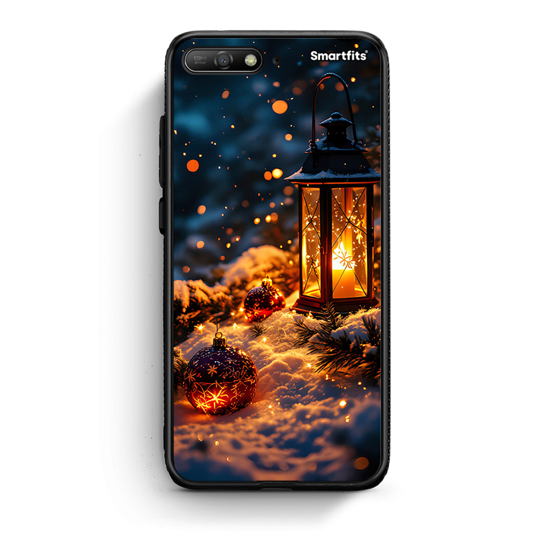 Huawei Y6 2018 Christmas Ornaments θήκη από τη Smartfits με σχέδιο στο πίσω μέρος και μαύρο περίβλημα | Smartphone case with colorful back and black bezels by Smartfits