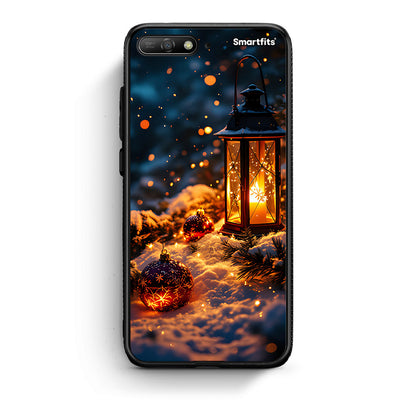 Huawei Y6 2018 Christmas Ornaments θήκη από τη Smartfits με σχέδιο στο πίσω μέρος και μαύρο περίβλημα | Smartphone case with colorful back and black bezels by Smartfits