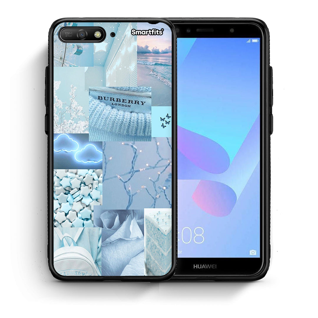 Θήκη Huawei Y6 2018 Ciel Aesthetic Collage από τη Smartfits με σχέδιο στο πίσω μέρος και μαύρο περίβλημα | Huawei Y6 2018 Ciel Aesthetic Collage case with colorful back and black bezels
