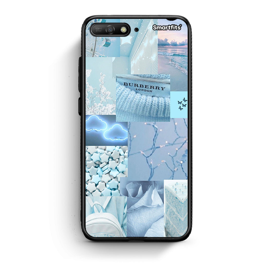 Huawei Y6 2018 Ciel Aesthetic Collage θήκη από τη Smartfits με σχέδιο στο πίσω μέρος και μαύρο περίβλημα | Smartphone case with colorful back and black bezels by Smartfits