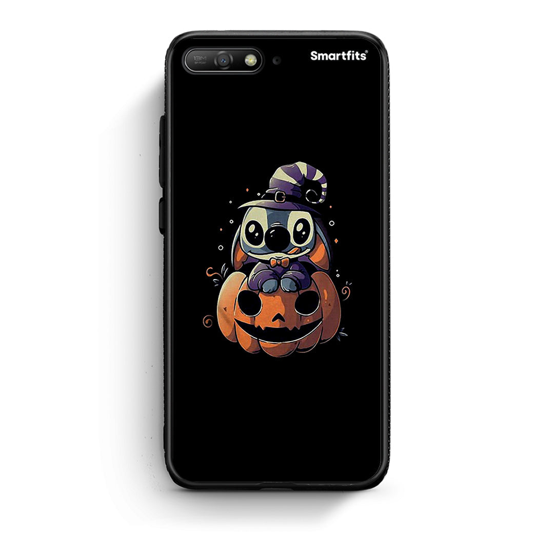 Huawei Y6 2018 Halloween Stitch θήκη από τη Smartfits με σχέδιο στο πίσω μέρος και μαύρο περίβλημα | Smartphone case with colorful back and black bezels by Smartfits