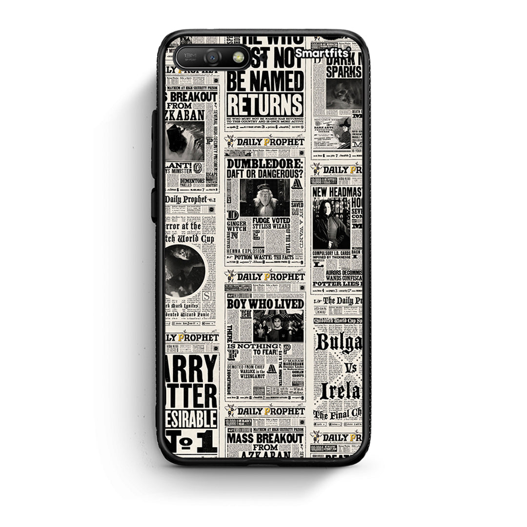 Huawei Y6 2018 Harry Paper θήκη από τη Smartfits με σχέδιο στο πίσω μέρος και μαύρο περίβλημα | Smartphone case with colorful back and black bezels by Smartfits