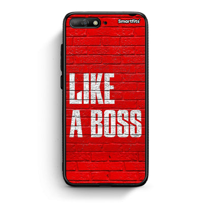 Huawei Y6 2018 Like A Boss θήκη από τη Smartfits με σχέδιο στο πίσω μέρος και μαύρο περίβλημα | Smartphone case with colorful back and black bezels by Smartfits