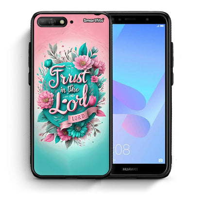 Θήκη Huawei Y6 2018 Lord Trust από τη Smartfits με σχέδιο στο πίσω μέρος και μαύρο περίβλημα | Huawei Y6 2018 Lord Trust case with colorful back and black bezels