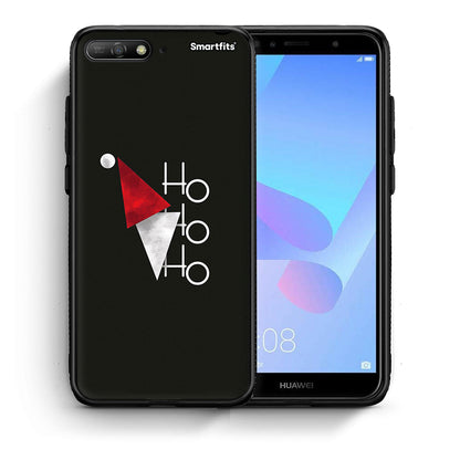 Θήκη Huawei Y6 2018 Minimal Christmas από τη Smartfits με σχέδιο στο πίσω μέρος και μαύρο περίβλημα | Huawei Y6 2018 Minimal Christmas case with colorful back and black bezels