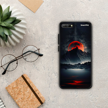 Red Full Moon - Huawei Y6 2018 / Honor 7A θήκη