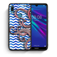 Thumbnail for Θήκη Huawei Y6 2019 Chevron Devilfish από τη Smartfits με σχέδιο στο πίσω μέρος και μαύρο περίβλημα | Huawei Y6 2019 Chevron Devilfish case with colorful back and black bezels