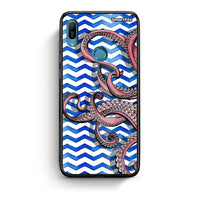 Thumbnail for Huawei Y6 2019 Chevron Devilfish θήκη από τη Smartfits με σχέδιο στο πίσω μέρος και μαύρο περίβλημα | Smartphone case with colorful back and black bezels by Smartfits