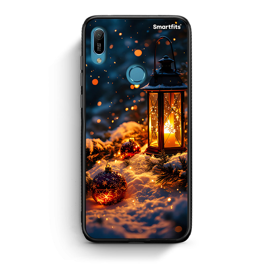 Huawei Y6 2019 Christmas Ornaments θήκη από τη Smartfits με σχέδιο στο πίσω μέρος και μαύρο περίβλημα | Smartphone case with colorful back and black bezels by Smartfits
