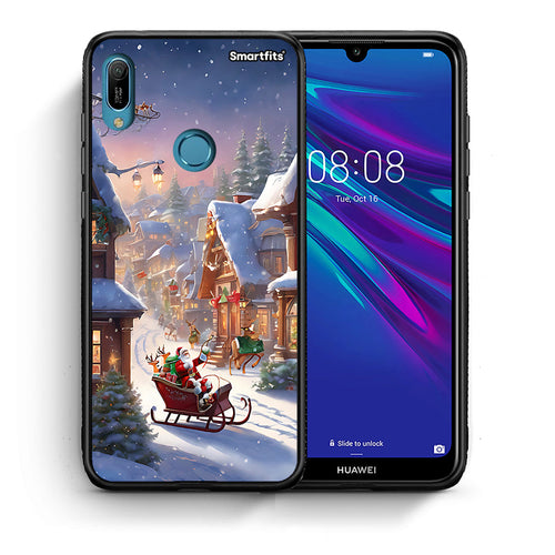Θήκη Huawei Y6 2019 Christmas Snow από τη Smartfits με σχέδιο στο πίσω μέρος και μαύρο περίβλημα | Huawei Y6 2019 Christmas Snow case with colorful back and black bezels
