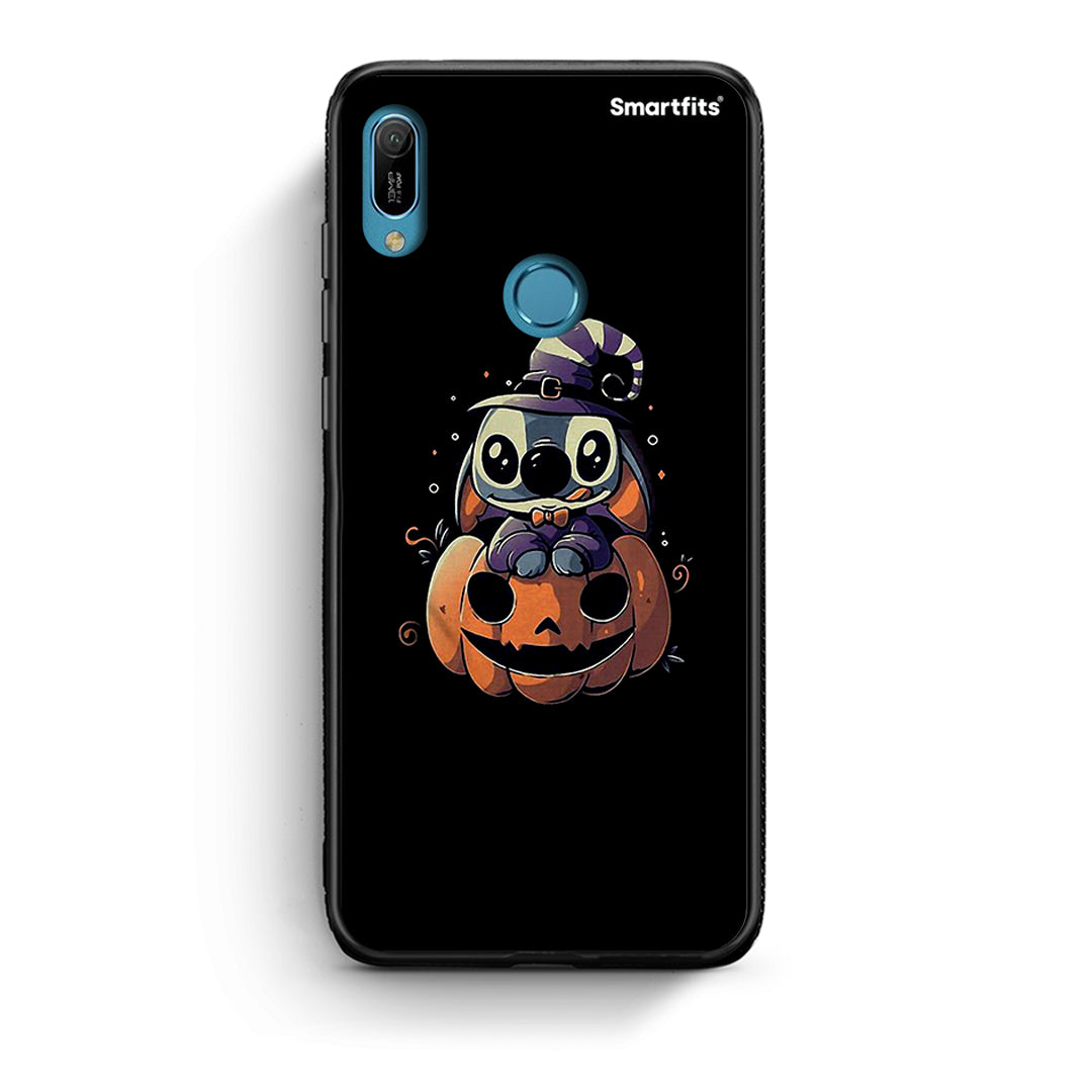Huawei Y6 2019 Halloween Stitch θήκη από τη Smartfits με σχέδιο στο πίσω μέρος και μαύρο περίβλημα | Smartphone case with colorful back and black bezels by Smartfits