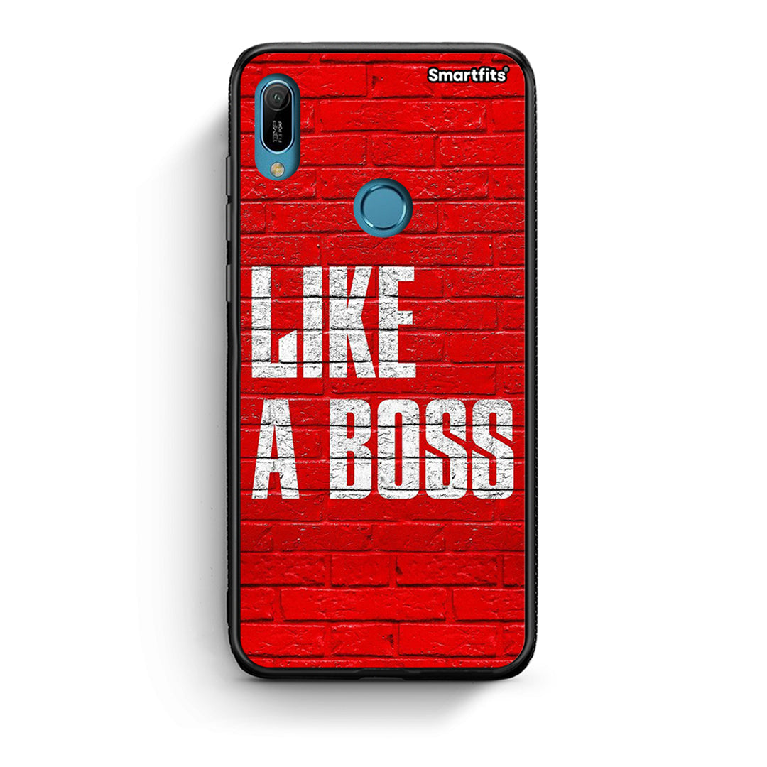 Huawei Y6 2019 Like A Boss θήκη από τη Smartfits με σχέδιο στο πίσω μέρος και μαύρο περίβλημα | Smartphone case with colorful back and black bezels by Smartfits