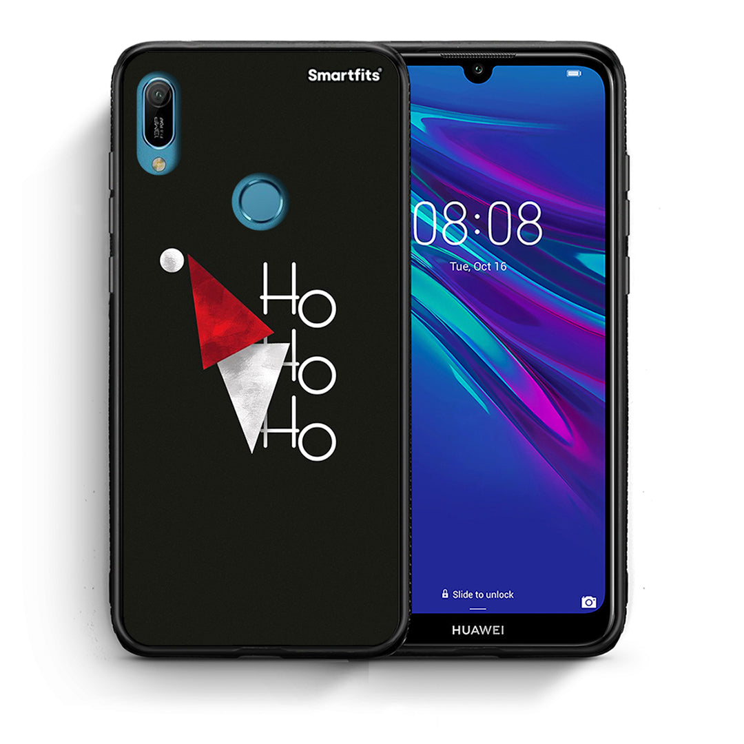 Θήκη Huawei Y6 2019 Minimal Christmas από τη Smartfits με σχέδιο στο πίσω μέρος και μαύρο περίβλημα | Huawei Y6 2019 Minimal Christmas case with colorful back and black bezels