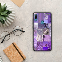 Thumbnail for Purple Aesthetic Collage - Huawei Y6 2019 θήκη