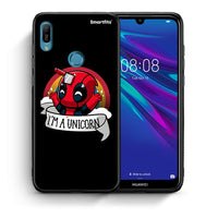 Thumbnail for Θήκη Huawei Y6 2019 Unicorn Deadpool από τη Smartfits με σχέδιο στο πίσω μέρος και μαύρο περίβλημα | Huawei Y6 2019 Unicorn Deadpool case with colorful back and black bezels