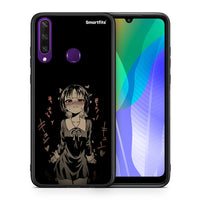 Thumbnail for Θήκη Huawei Y6p Anime Girl από τη Smartfits με σχέδιο στο πίσω μέρος και μαύρο περίβλημα | Huawei Y6p Anime Girl case with colorful back and black bezels