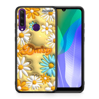 Thumbnail for Θήκη Huawei Y6p Bubble Daisies από τη Smartfits με σχέδιο στο πίσω μέρος και μαύρο περίβλημα | Huawei Y6p Bubble Daisies case with colorful back and black bezels