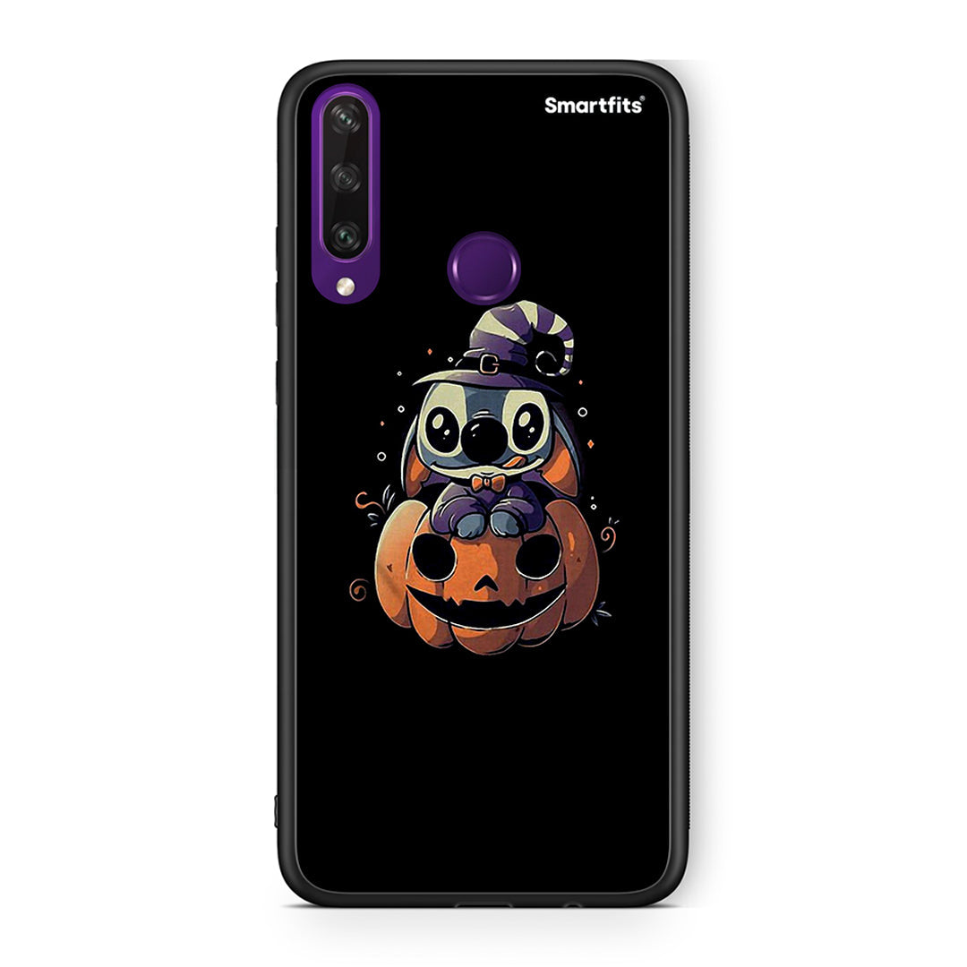 Huawei Y6p Halloween Stitch θήκη από τη Smartfits με σχέδιο στο πίσω μέρος και μαύρο περίβλημα | Smartphone case with colorful back and black bezels by Smartfits
