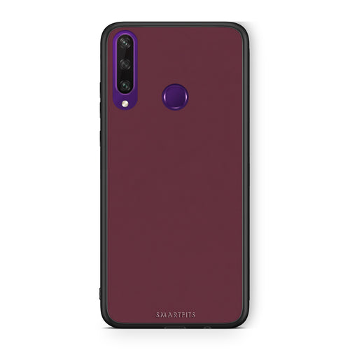 Θήκη Huawei Y6p Muted Burgundy από τη Smartfits με σχέδιο στο πίσω μέρος και μαύρο περίβλημα | Huawei Y6p Muted Burgundy case with colorful back and black bezels